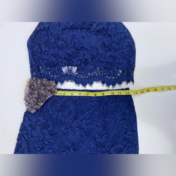 For Love and Lemons Maui Waui Blue Lace Skirt Set - Picture 13 of 16